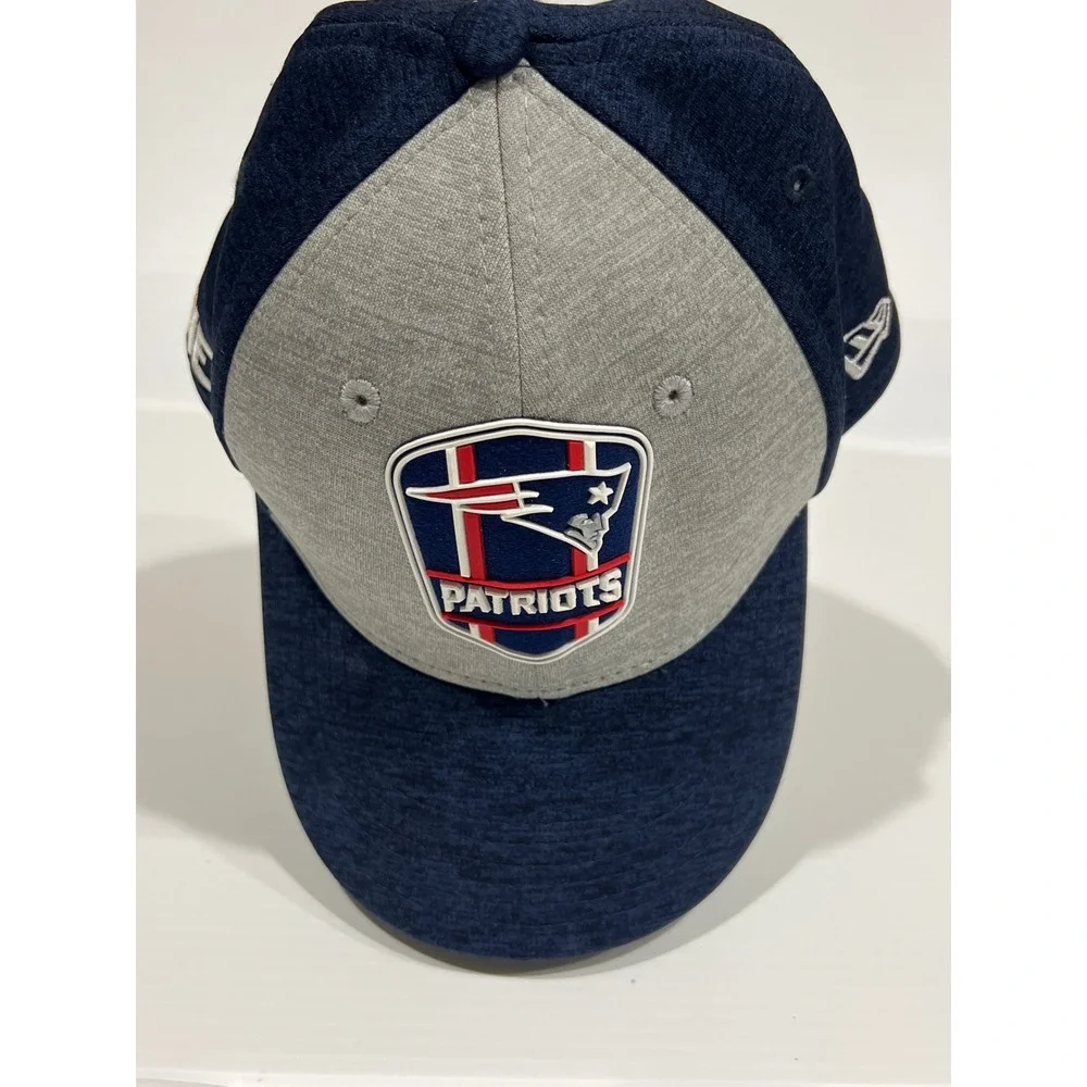 New Era New England Patriots Youth 39THIRTY Stretch Fit Hat Navy Grey G38
